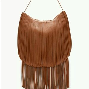 NWOT Vince Camuto Irene Fringe Hazelnut/Brown Leather Hobo